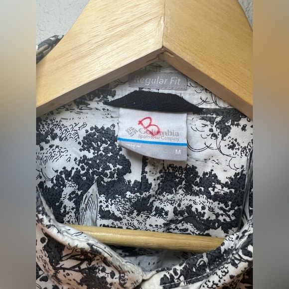 Columbia All Over Print Lighthouse Sail Boat Medium Short Sleeve Button Down - Picture 2 of 4